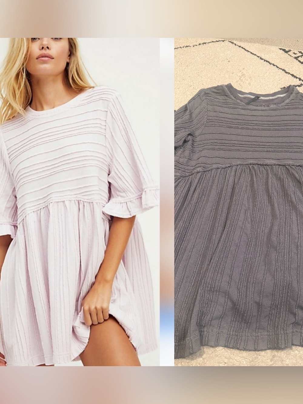 free people take a spin mini dress m grey - Picture 1 of 4
